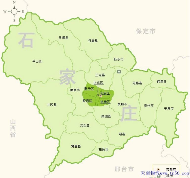 东莞到石家庄货运地图
