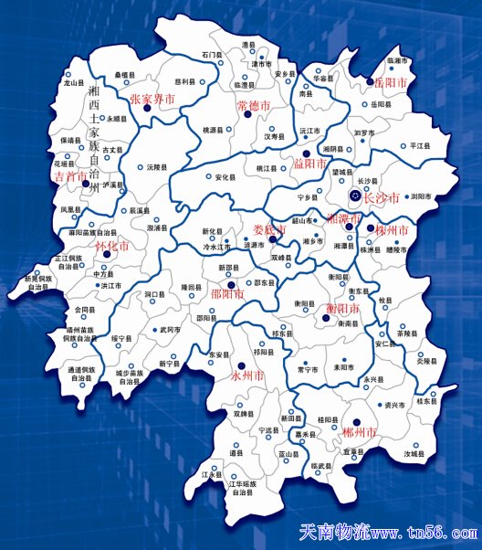 湖南省货运运输地图